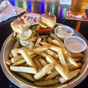 Sliders with fries! So good