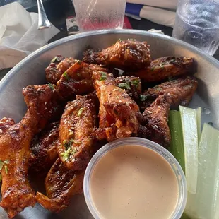 chicken wings and fried chicken