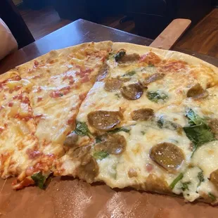 Our half eaten pizza