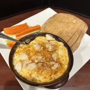 Appetizer Crab Dip with Veggies and Bread