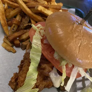 The Charlie Cardinal with fries