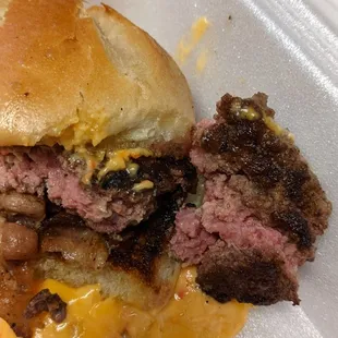 Raw sliders - not a little pink full on raw on the inside