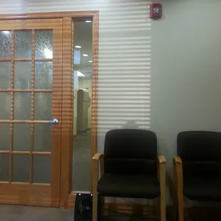 Inside of the waiting room.