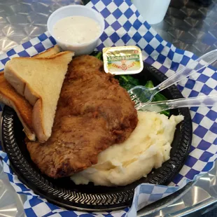 Chicken fried steak special.