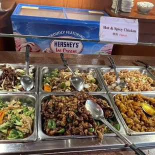 a variety of food items