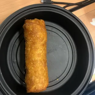 Shrimp egg rolls are huge and delicious