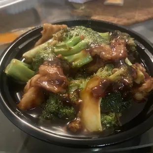 Chicken and broccoli was good
