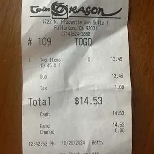 Receipt