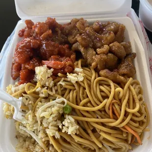 2 item combo and you can split the rice and noodles!