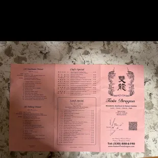 Menu and prices