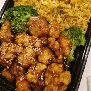 Sesame Chicken with fried rice