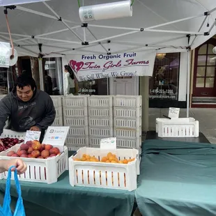 Twin Girls Farm at the Clement street farmers market San Francisco