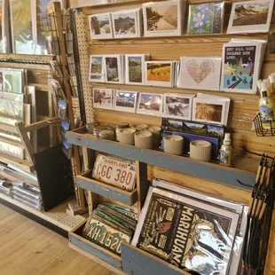 a display of various items