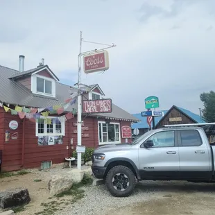 a truck parked outside