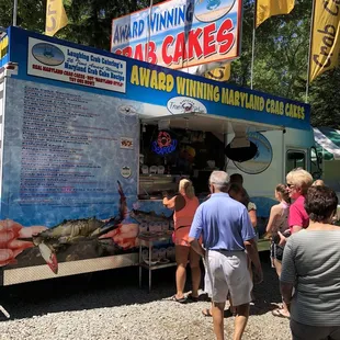 Laughing Crabs catering food truck where we had lunch