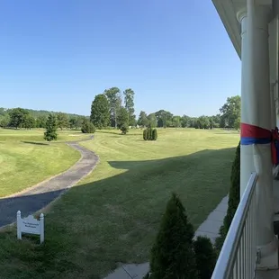 Beautiful course, and empty Patio.