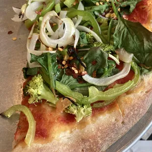 Vegan pizza, or what they claim is pizza