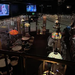 the view of the bar from the second floor