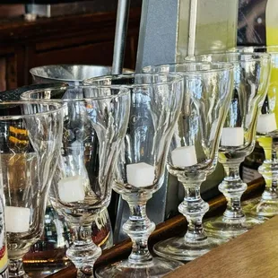 Lined up ready for Irish Coffee