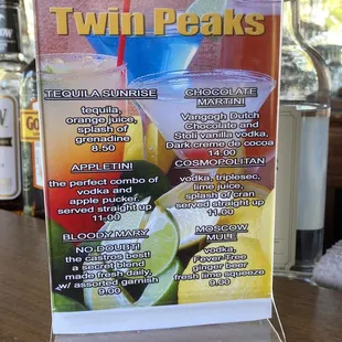 Cocktail specials