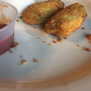 Jalapeño Poppers (more than pictured). Sour Cream and salsa
