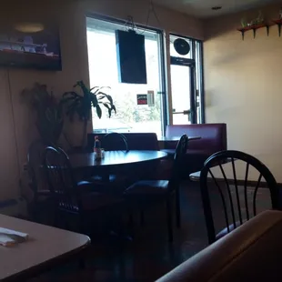 View of front door from booth