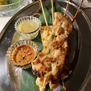 Peanut Ginger Chicken Satay