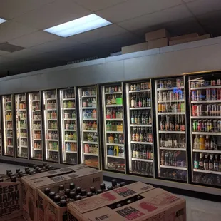 All the beer. Well, many of the 34 display fridges.