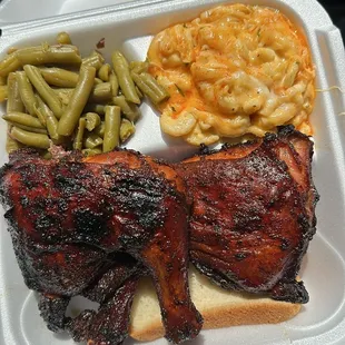 Chicken Plate w/ Mac n Cheese &amp; Green Beans