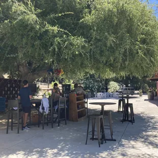 The beautiful outdoor wine tasting area