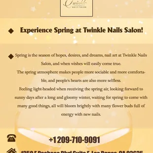 Experience Spring at Twinkle Nails Salon!