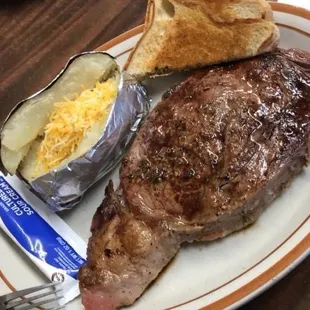 16 oz Rib eye steak ! Saturday night special ! Served with choice of potato, salad &amp; Texas toast
