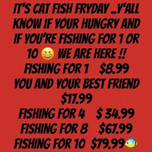 Best catfish Around ! Friday Specials