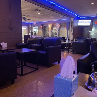 the lounge area