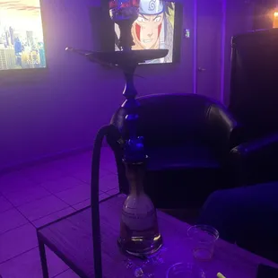 a hookah in a living room