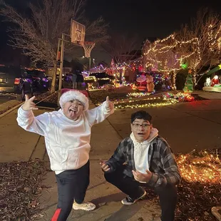 The boys posing silly