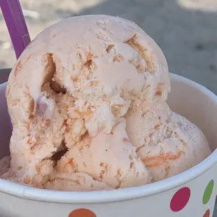 One scoop of orange pineapple. $5 with tax. Tastes very sweet, not much fruit flavour. Big portion though.