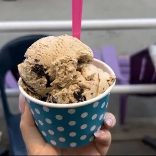 Coffee cookies and cream in a cup