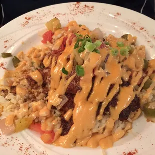 Blackened Catfish. My husband cleaned his plate.