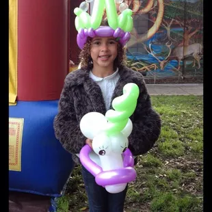 Birthday princess on a unicorn!