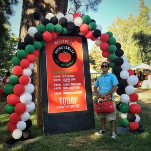 Promoting the 1st annual Sacratomato Festival!  Shout out to "Unseen Heros" for the invitation! Balloon Arch and creations by Twist N Shout!