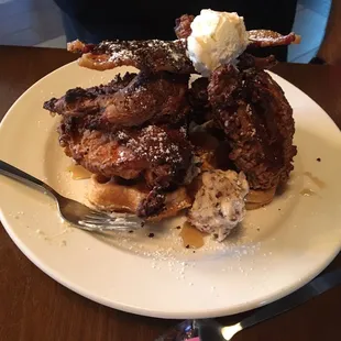Chicken and waffles