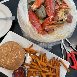 8 oz. Angus Beef Cheeseburger with Fries