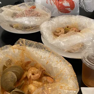 clams and shrimp