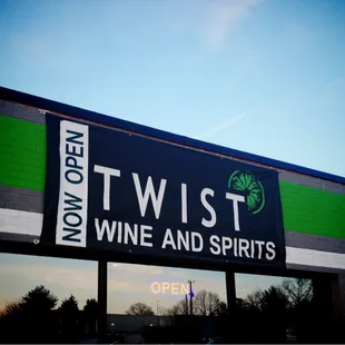 a sign for twist wine and spirits