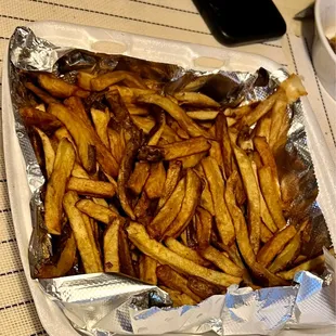 Large Fries - it&apos;s huge!  Big enough to share between 2-4 people.  There&apos;s so much leftover!