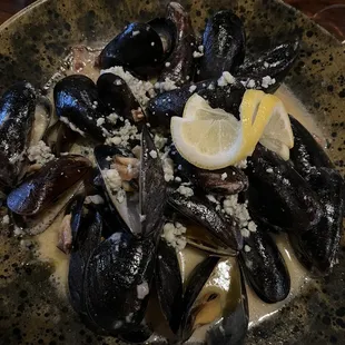 Gorgonzola, shallots, bacon sauce makes this mussel dish one of the best I have had in years!!!!