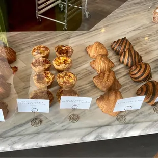 Pastries! Read the labels... and wow, look at their very own special twist on pain au chocolat!