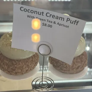 Coconut cream puff
