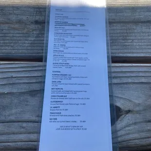 beer list
